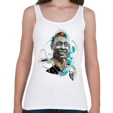 PRINTFASHION Pelé - Női atléta - Fehér női trikó