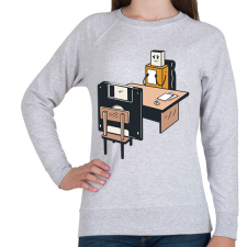 PRINTFASHION Pendrive vs floppy - Női pulóver - Sport szürke női pulóver, kardigán