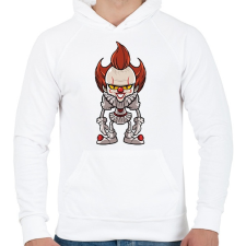 PRINTFASHION Penny Wise - Férfi kapucnis pulóver - Fehér férfi pulóver, kardigán