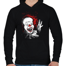 PRINTFASHION Penny Wise - Férfi kapucnis pulóver - Fekete férfi pulóver, kardigán