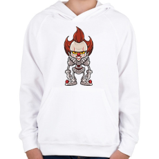 PRINTFASHION Penny Wise - Gyerek kapucnis pulóver - Fehér