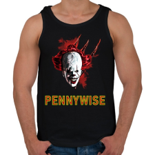 PRINTFASHION PENNYWISE - Férfi atléta - Fekete atléta, trikó