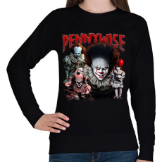 PRINTFASHION Pennywise - Női pulóver - Fekete