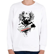 PRINTFASHION Péntek 13. - Jason Vorhees - Gyerek pulóver - Fehér gyerek pulóver, kardigán