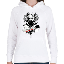 PRINTFASHION Péntek 13. - Jason Vorhees - Női kapucnis pulóver - Fehér női pulóver, kardigán
