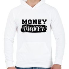 PRINTFASHION Pénzes páros -  pénz kereső - Férfi kapucnis pulóver - Fehér