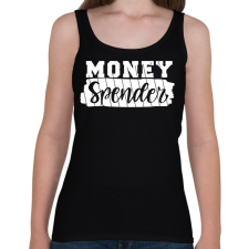 PRINTFASHION Pénzes páros - pénz szóró 2 - Női atléta - Fekete női trikó