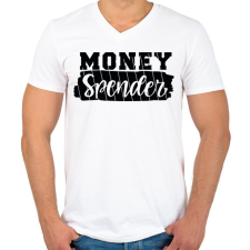 PRINTFASHION Pénzes páros - pénz szóró - Férfi V-nyakú póló - Fehér férfi póló