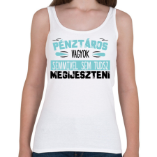PRINTFASHION Pénztáros vagyok - Női atléta - Fehér női trikó