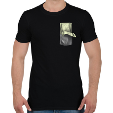 PRINTFASHION Pénzzel teli zseb - Férfi póló - Fekete
