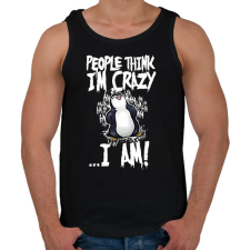 PRINTFASHION People think I'm crazy... - Férfi atléta - Fekete női trikó