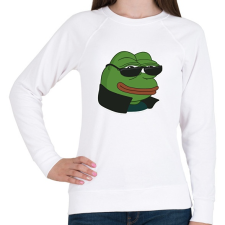 PRINTFASHION PepeCool - Női pulóver - Fehér női pulóver, kardigán