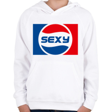 PRINTFASHION pepsi sexy 1 - Gyerek kapucnis pulóver - Fehér gyerek pulóver, kardigán