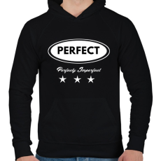 PRINTFASHION PERFECT - Férfi kapucnis pulóver - Fekete
