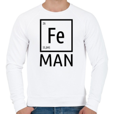 PRINTFASHION Periodic Ironman Fekete - Férfi pulóver - Fehér