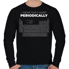 PRINTFASHION Periódusos rendszer - Férfi pulóver - Fekete férfi pulóver, kardigán