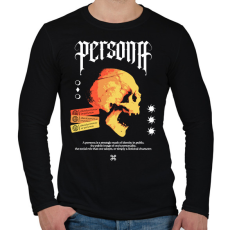 PRINTFASHION Persona - Férfi hosszú ujjú póló - Fekete