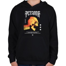 PRINTFASHION Persona - Gyerek kapucnis pulóver - Fekete gyerek pulóver, kardigán