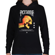 PRINTFASHION Persona - Női kapucnis pulóver - Fekete