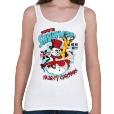 PRINTFASHION Perverz hóember - Női atléta - Fehér női trikó