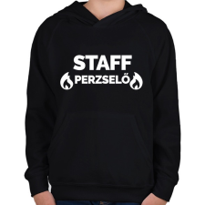 PRINTFASHION Perzselő Staff - Gyerek kapucnis pulóver - Fekete gyerek pulóver, kardigán