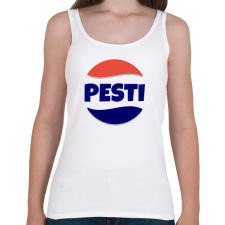 PRINTFASHION PESTI - Női atléta - Fehér női trikó