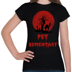 PRINTFASHION pet cementary - Női póló - Fekete