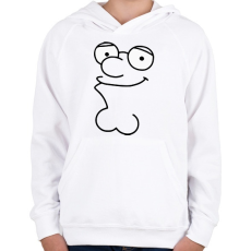 PRINTFASHION Peter Griffin - Gyerek kapucnis pulóver - Fehér