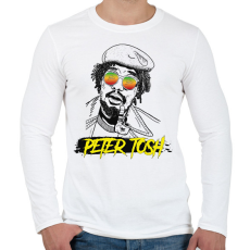 PRINTFASHION Peter Tosh - Reggae - Férfi hosszú ujjú póló - Fehér