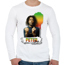 PRINTFASHION Peter Tosh - reggae - Férfi hosszú ujjú póló - Fehér férfi póló