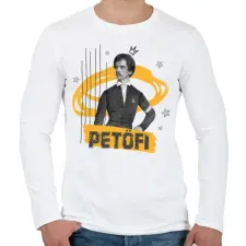 PRINTFASHION Petőfi Sándor - Férfi hosszú ujjú póló - Fehér férfi póló