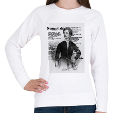 PRINTFASHION Petőfi Sándor-Nemzeti dal - Női pulóver - Fehér női pulóver, kardigán