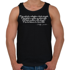PRINTFASHION Petőfi Sándor - Szeptember végén - Férfi atléta - Fekete atléta, trikó