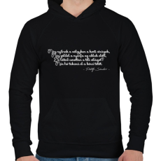 PRINTFASHION Petőfi Sándor - Szeptember végén - Férfi kapucnis pulóver - Fekete