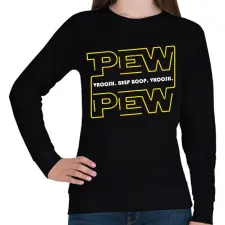 PRINTFASHION Pew Pew beep boop - Női pulóver - Fekete női pulóver, kardigán