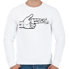 PRINTFASHION Pew Pew - Férfi pulóver - Fehér férfi pulóver, kardigán