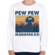 PRINTFASHION Pew pew madafakas kutya - Gyerek pulóver - Fehér gyerek pulóver, kardigán