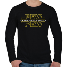 PRINTFASHION Pew Pew Pew lézer - Férfi hosszú ujjú póló - Fekete férfi póló