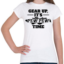 PRINTFASHION Pew pew time - Női póló - Fehér női póló