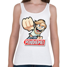 PRINTFASHION Pewdiepie - Női atléta - Fehér női trikó