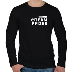 PRINTFASHION Pfizer Team - Férfi hosszú ujjú póló - Fekete