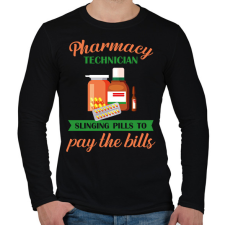 PRINTFASHION Pharmacy technician - Férfi hosszú ujjú póló - Fekete férfi póló