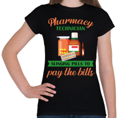 PRINTFASHION Pharmacy technician - Női póló - Fekete