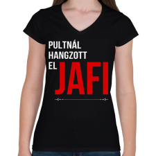 PRINTFASHION PHE4 - Női V-nyakú póló - Fekete női póló