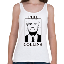 PRINTFASHION Phil Collins - Női atléta - Fehér női trikó