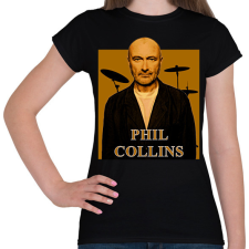 PRINTFASHION phil collins - Női póló - Fekete női póló