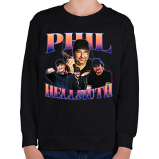 PRINTFASHION Phil Hellmuth - póker - Gyerek pulóver - Fekete