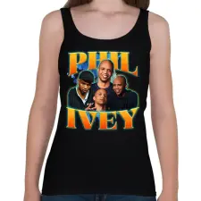 PRINTFASHION Phil Ivey - póker - Női atléta - Fekete női trikó