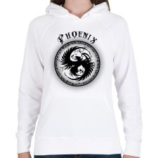 PRINTFASHION phoenix - Női kapucnis pulóver - Fehér női pulóver, kardigán