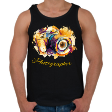 PRINTFASHION photographer - Férfi atléta - Fekete atléta, trikó